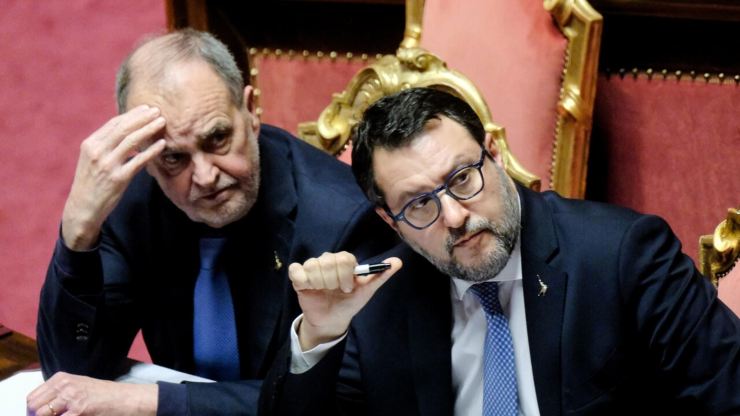 Roberto Calderoli e Matteo Salvini