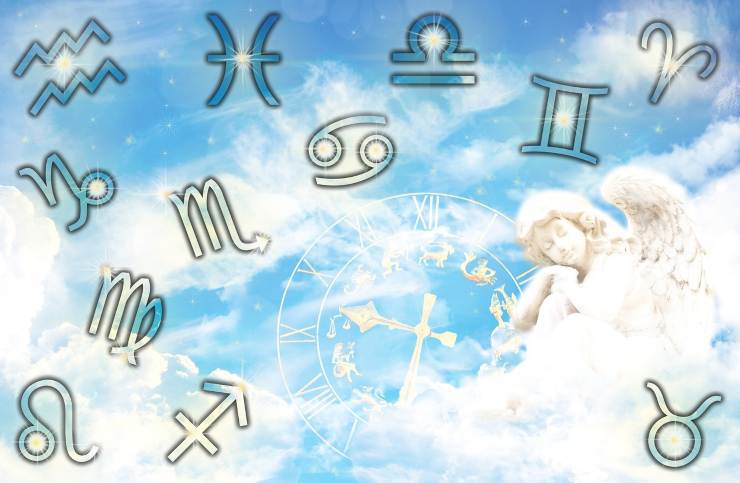 segni zodiacali con angelo